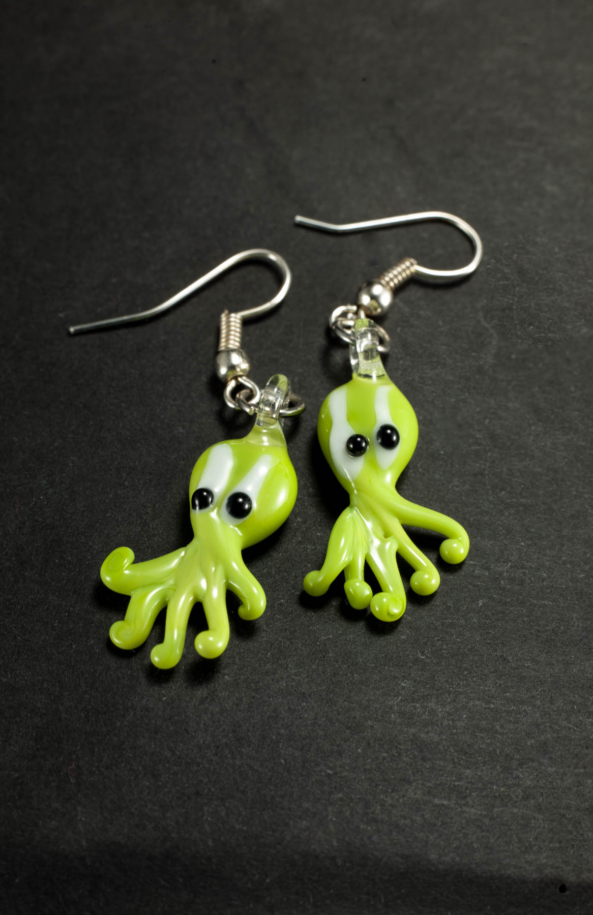 Naušnice Hobotnice svjetlozelena pastel